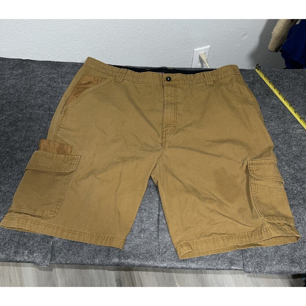 Dickies Cargo Shorts Brown Multiple Pockets Workwear Sz 38 Inseam 10